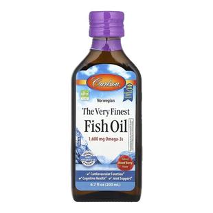 Carlson挪威优质深海野生鱼油天然果味添加DPA维生素E