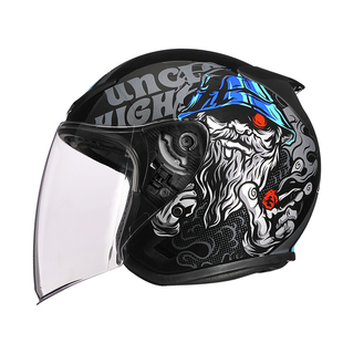 艾狮头盔男士电动车摩托车半盔秋冬季安全帽3c认证四季通用4分之3