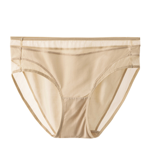 有致真丝内裤女士网纱中腰无痕性感亲肤透气薄款桑蚕丝三角短裤