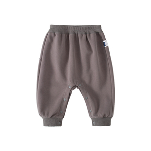 英格贝贝婴儿屁屁裤宝宝大PP裤按扣可开裆秋装卫裤男童裤子哈伦裤