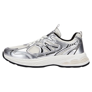 回力女鞋2026新款爆款鞋子女春季运动鞋女网面透气银色老爹鞋女款