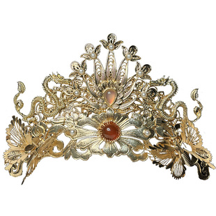 大无汉风【凰女】原创古装百搭头饰凤冠新娘婚嫁发饰流苏额饰发冠