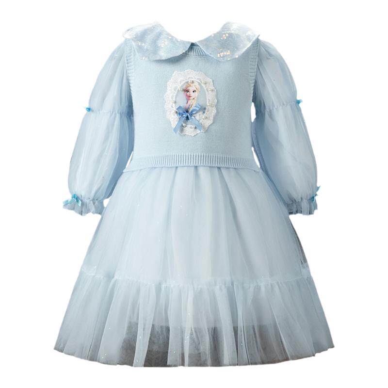 丹比奇尔女童长袖爱莎公主裙