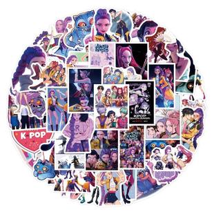 55张卡通动漫恶魔猎人KPop Demon Hunters周边贴纸装饰笔记本头盔水杯电动车滑板平板电梯门手机DIY贴纸新款