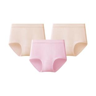 [3条]三枪内裤女纯棉高腰大码全棉三角透气中老年无感标秋冬款