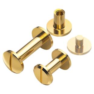 黄铜螺丝子母铆钉平面对锁圆弧头字母账本钉皮带相册连接配件纯M4