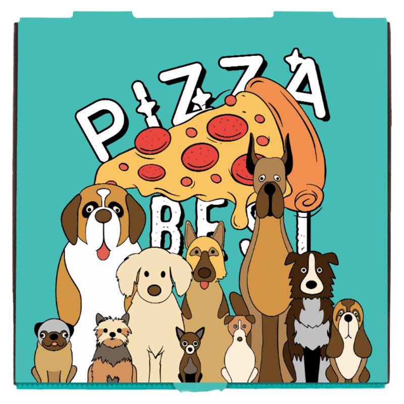 原創(chuàng)卡通瓦楞熱銷商用披薩盒子pizza打包外賣一次性食品7891012寸