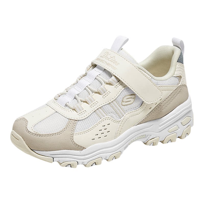 Skechers斯凯奇春秋新款女童魔术贴复古潮流老爹鞋舒适缓震休闲鞋