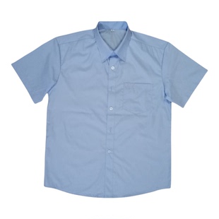 商务宽松男装短袖浅蓝色衬衫长袖男款浅黄色衬衣夏季工衣LOGO定制