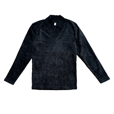 痞帅风t恤男长袖修身V领打底衫