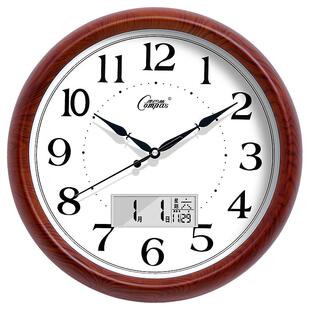 康巴丝静音客厅挂钟时尚创意挂墙时钟挂表简约现代新款日历石英钟