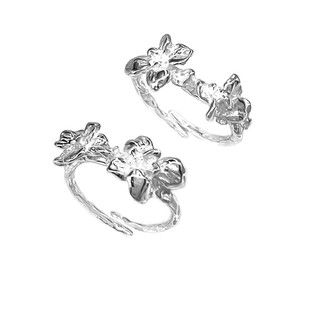 WIZARDLAB原创设计丨手工雕蜡 小众仙气银饰「珍珠水草」戒指