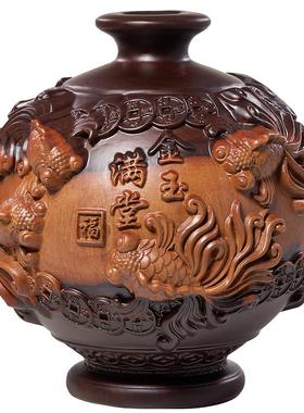 黑檀木雕金玉满堂乔迁送礼工艺品