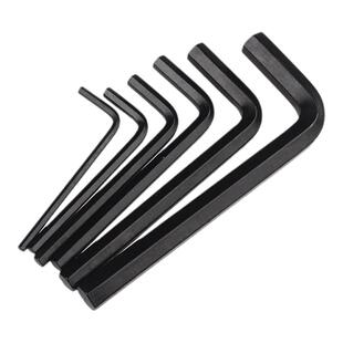 L型黑色内六角扳手碳钢平头内六角螺丝刀内六方六角六棱6角扳把手