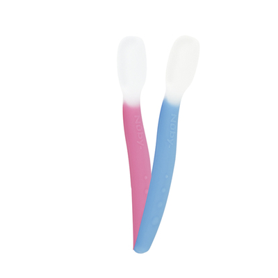 Nuby努比新生婴儿硅胶辅食勺