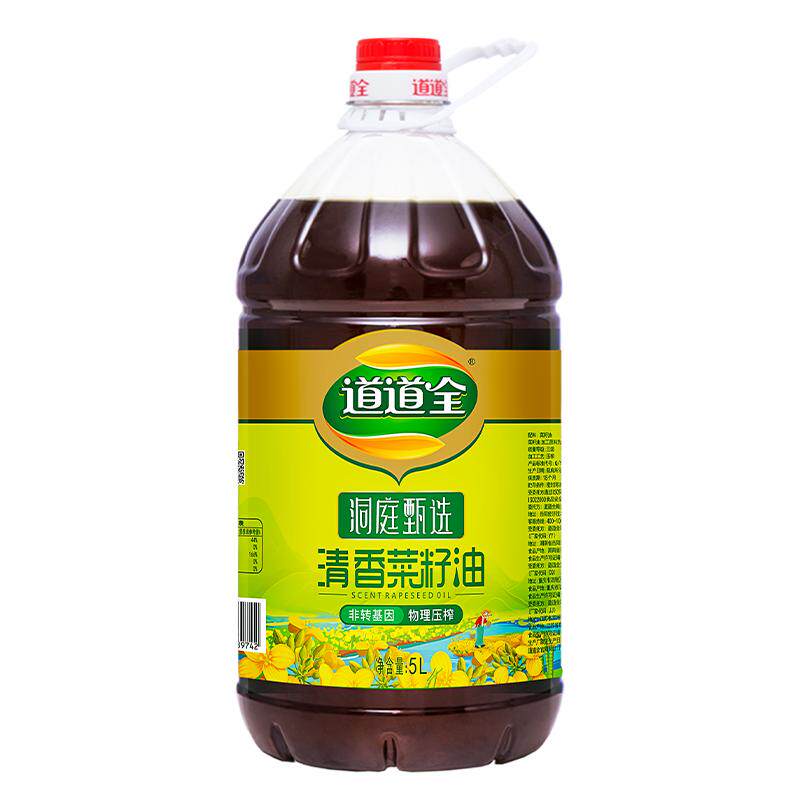 道道全洞庭甄选清香菜籽油非转基因物理压榨 香味纯正食用油