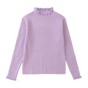 女童毛衣一体绒秋冬装2025新款儿童洋气中大童女孩加绒针织打底衫