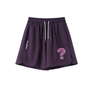 andtime美式篮球问号短裤实战训练运动裤夏季宽松透气三四分裤潮