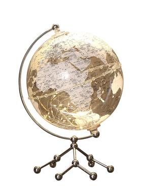 透明地球仪摆件轻奢酒柜装饰品