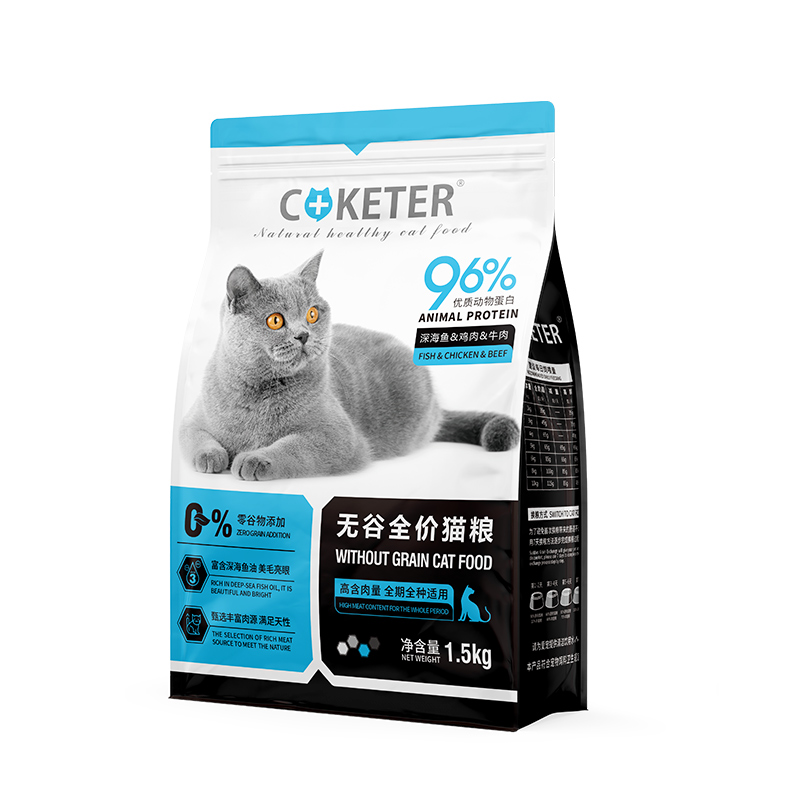 COKETER宠康堂无谷猫粮幼猫成猫全阶段英短蓝猫增肥发腮猫粮4.5kg