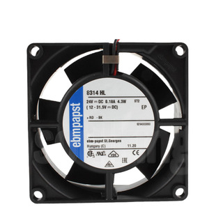 全新原装直流散热风扇ebmpapst8314HL 8032cm 24V 4.3W变频器专用