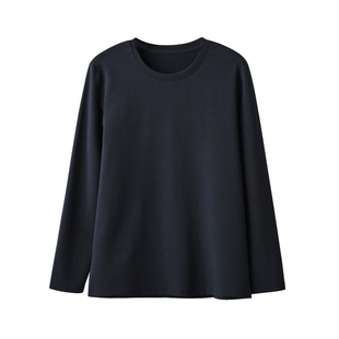 300g薄绒 莱赛尔棉男士长袖T恤 圆领百搭打底衫 内搭秋冬款 男装