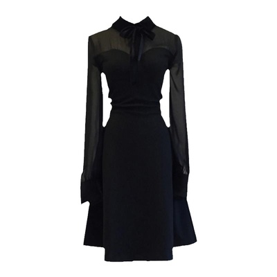 新款丝绒收腰显瘦小礼服连衣裙