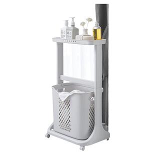 落地挂衣架卧室带轮收纳浴室脏衣篮篓隔夜移动次净晾衣架衣帽架子