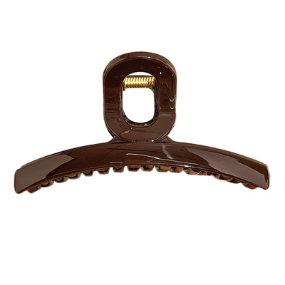 高级感巧克力棕一字抓夹