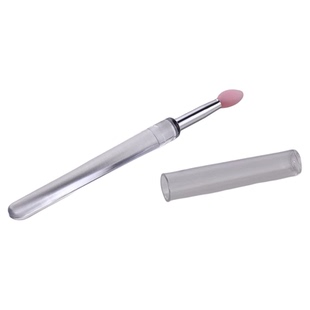 便携式硅胶唇刷有盖防尘唇膜刷唇膏刷口红刷多功能刷凡士林润唇膏