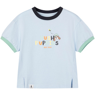 暇步士童装男童短袖夏装新品小童宝宝童趣T恤儿童宽松圆领衫