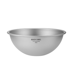 揽胜纯钛单层碗户外露营便携式餐具套装家用圆形饭碗功夫茶具钛碗