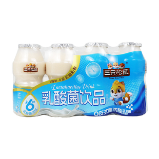 三只松鼠乳酸菌饮料100g*4瓶一排0脂肪饮品休闲解馋零食包邮