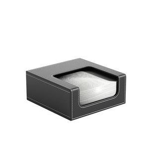 创意皮方巾盒餐厅纸巾盒面巾纸盒餐桌方形抽纸盒饭店酒店专用定制