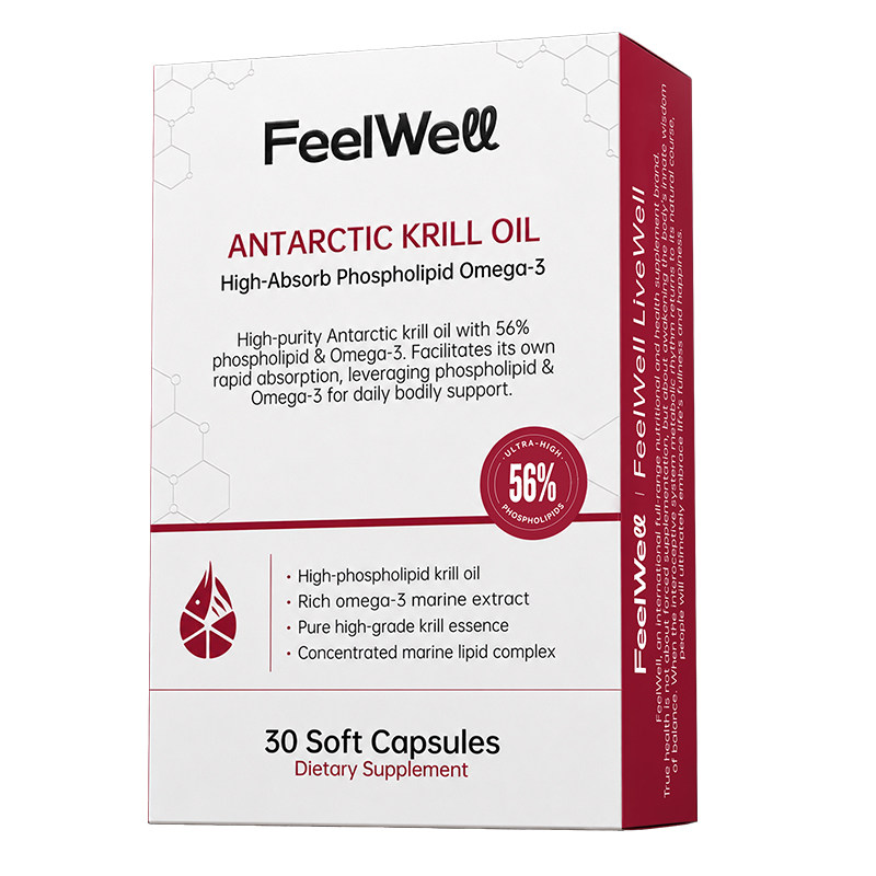 Feelwell南极磷虾油omega3升级鱼油胶囊心脑血管高纯度虾青素进口