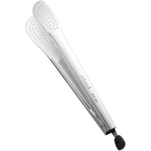 onlycook 304不锈钢食品夹食物夹烧烤夹子厨房煎牛排夹烤肉专用夹