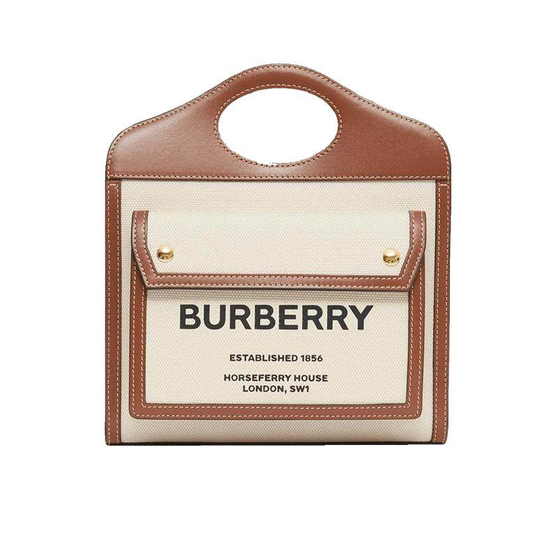 Burberry米白色手提包