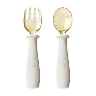 乐扣乐扣辅食勺自主进食勺子婴儿吃饭训练学食勺叉子儿童餐具套装