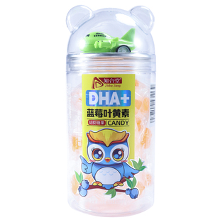 知合堂DHA+蓝莓叶黄素软糖玩具软糖糖果儿童休闲零食75g/罐