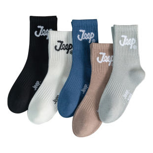 Jeep儿童袜子2025春秋新款男童女童宝宝棉袜小孩秋冬季吉普中筒袜