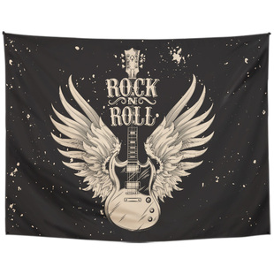 摇滚手势挂布背景布宿舍卧室工作室酒吧房间墙壁装饰墙布定制壁饰