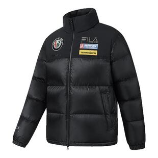 FILA 斐乐官方男士羽绒服2025冬季新款滑雪运动撞色立领保暖外套