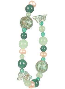 小众琉璃绿色蝴蝶古风原创手链