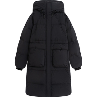 播中长款宽松白鸭绒羽绒服女冬季休闲保暖外套DDS1RD3008