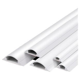 地线槽PVC明装阻燃线槽防踩自粘半圆隐形弧形电线地槽美化走线槽