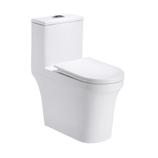 现代后排式虹吸马桶后出水墙排侧排直冲座坐便器小户型横排大冲力