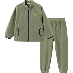 巴拉巴拉儿童睡衣套装男童女童摇粒绒保暖家居服秋冬季款宝宝加厚