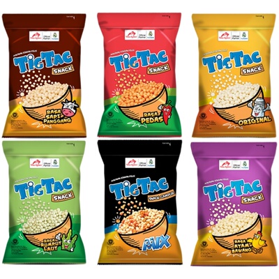 印尼小吃Dua Kelinci双兔牌Tic Tac即食木薯球香脆薯粉粒80克*2包