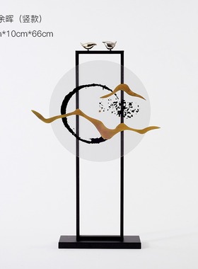 新中式办公室书柜摆件客厅电视酒柜高端开业酒店茶室博古架装饰品