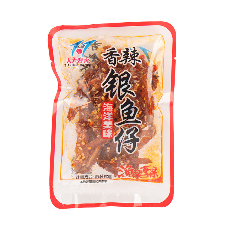 天天好客香辣银鱼仔200g散装小鱼干即食甜辣海味零食丹东宽甸特产